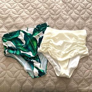 Shein high waisted bathing suit bottoms